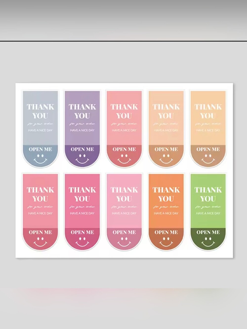 2/$18 Thank You Stickers 100Pcs
